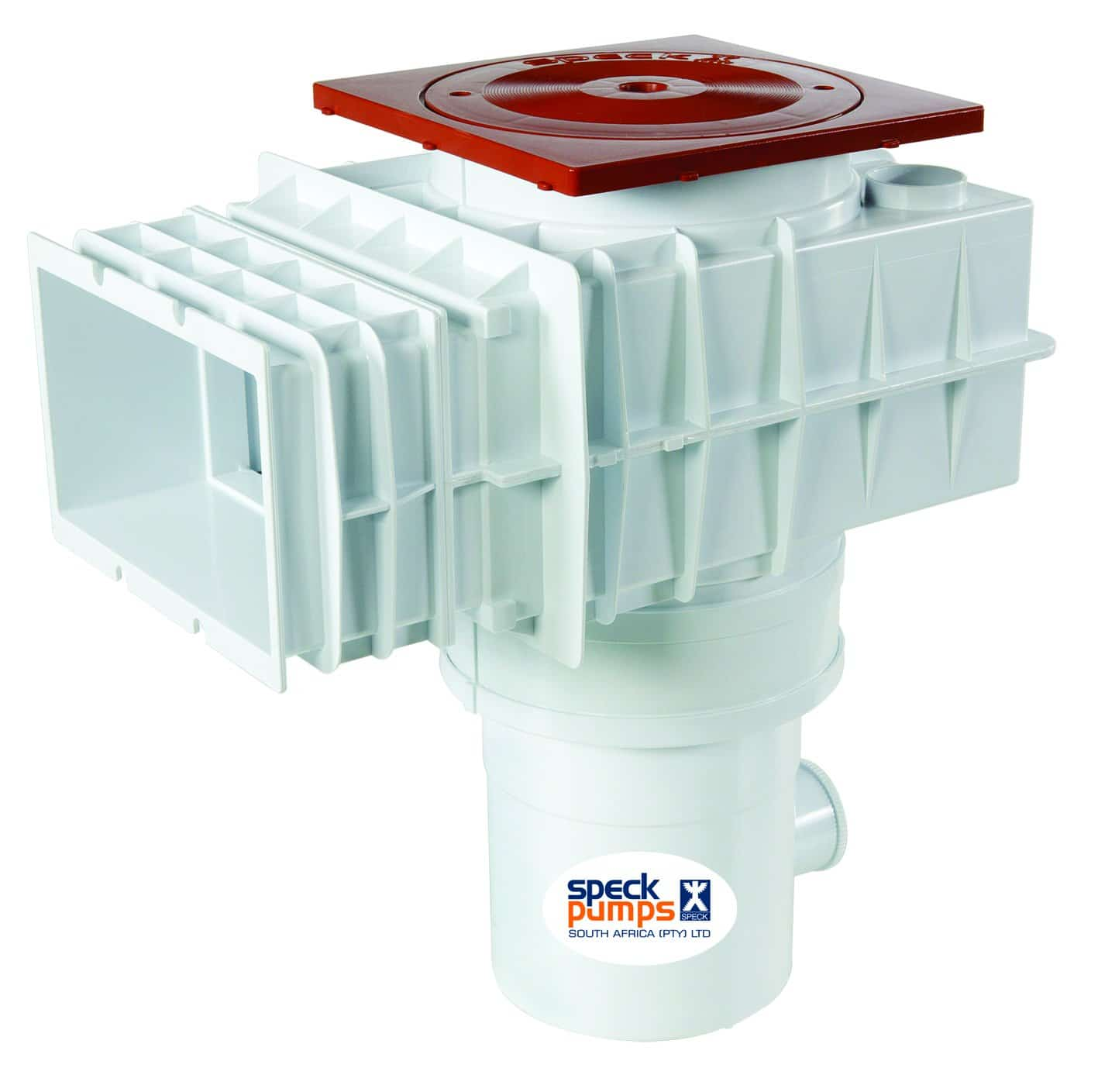 273.0100.000_BADU_Skim_Gunite_1800x1800.png Pool Weir Badu®Skim Complete Weir Gunite Large White/Terracotta - Image 1