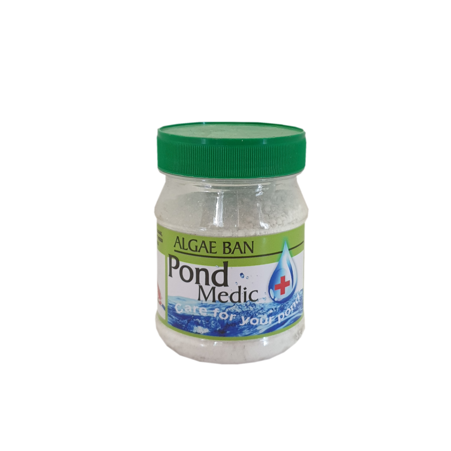 ALGAE-BAN.png Koi Pond Algae Ban Pond Medic 200g – Treats 24 000L - Image 1