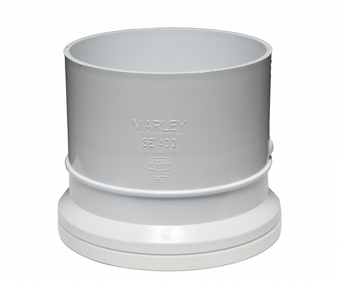 MARLEY-WHITE-SINGLE-SOCKET.png PVC Fitting Connector 110mm Marley SV SE400 (Koi Pond) - Image 1