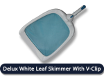 Pool Leaf Skimmer Delux White Heavy Duty With V-Clip - Image 2
